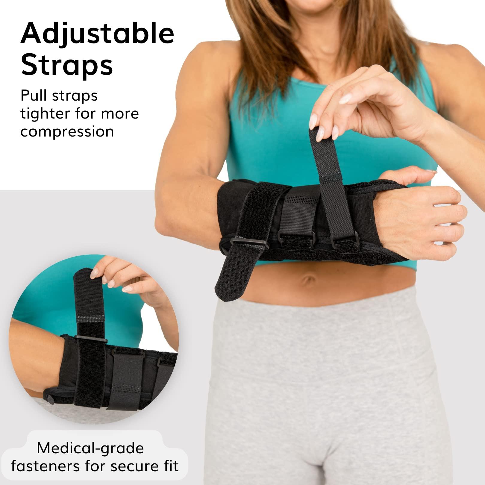 BraceAbility BraceAbility Volar Wrist Splint - Right or Left Hand Compression Support Brace for Carpal Tunnel Syndrome Relief, Fracture Pain, Sprained Injury, Typing, Sleeping, Arthritis, and Tendonitis Wrap