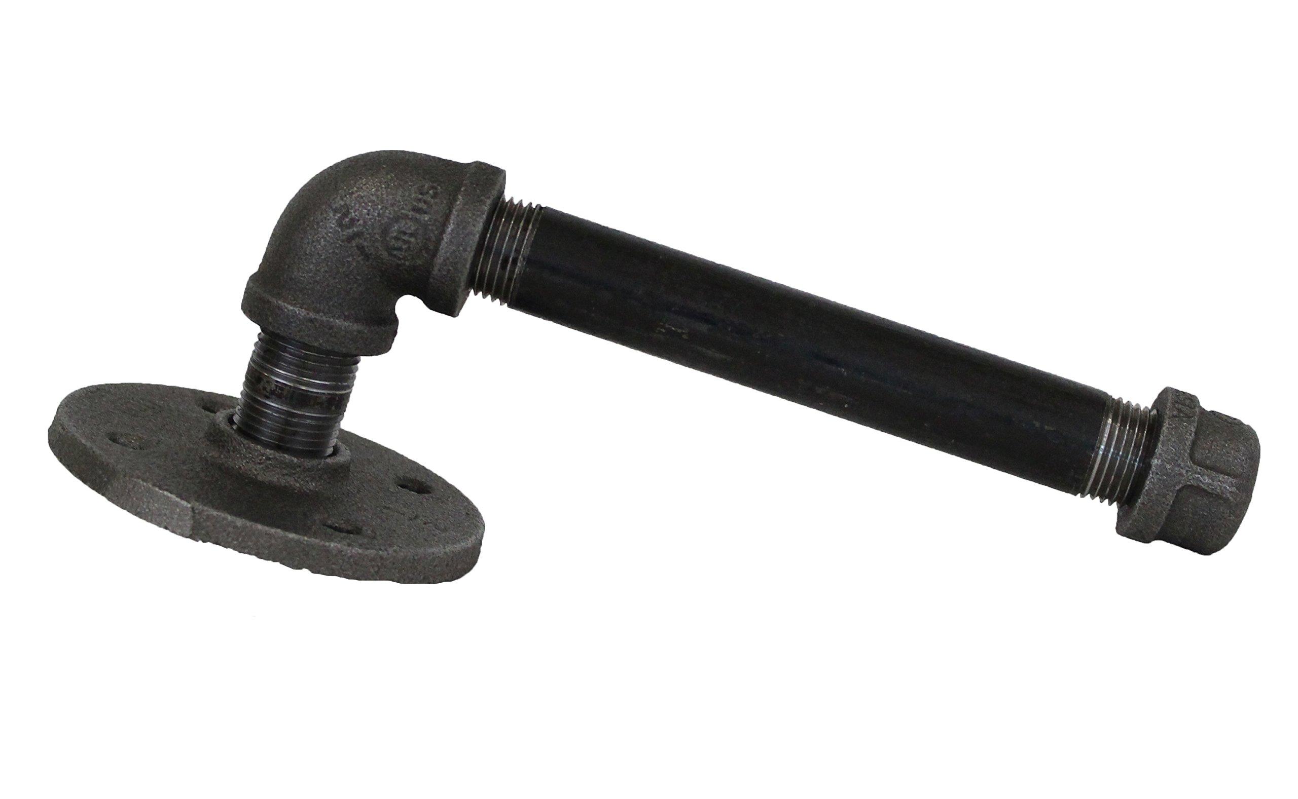 CMI Inc CMI Inc 3/4" X 6" Industrial Black Pipe, Malleable Cast Iron Pipe Nipple, for Vintage DIY Furniture Home Pipe Decor, Fits 3/4 Inch Black Threaded Pipe Nipples and Fittings 10 PACK (3/4" X 6")