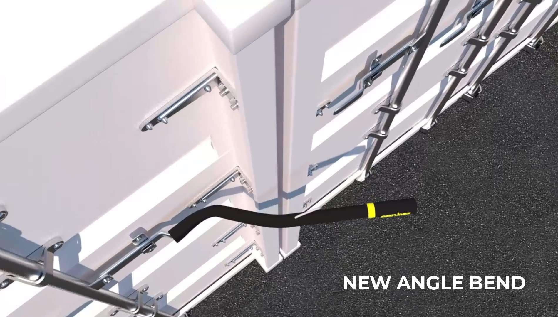 OPNBar OPNBar Version 2 (1 Pack) Large Mouth Leverage Bar with SAFER GRIP Gloves - for Shipping Container Doors - no 5th Wheel Release - Made in The USA by SCS International