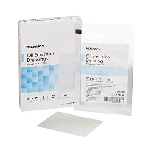 McKesson McKesson Performance Oil Emulsion Impregnated Gauze 3"X8" Sterile - Box of 24 - Model 61-77042 by McKesson