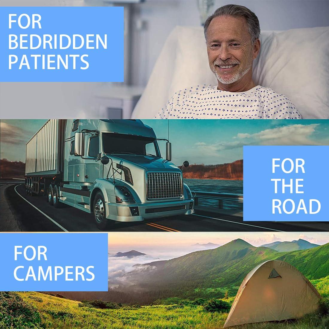 LAOJU Male Urinals Urine Bottle for Men Portable Travel Pee Bottles Spill Proof Urinary Chamber with Screw-on-Lid Plastic Bedside Urinals for Men, 1L