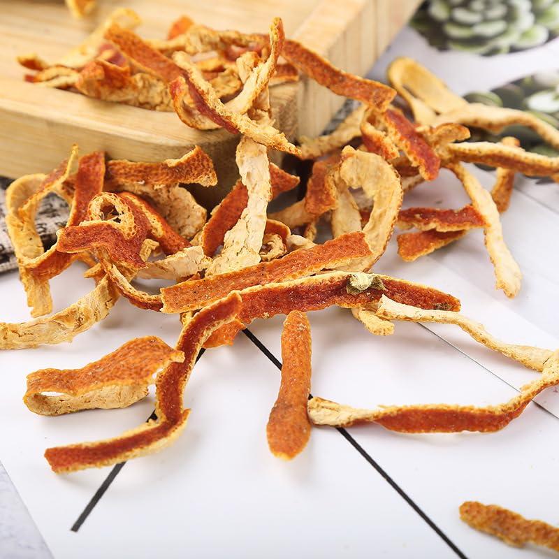 Plant Gift 100% Dried Tangerine Peel Tea 80G/2.82oz Chinese Seasoning Dried Tangerine Peel Strip Chen Pi Si , Dried Orange Peel,Dried Tangerine Peel Strip,Orange peel strips