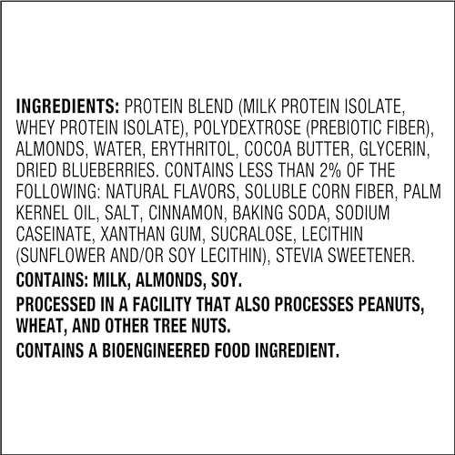 Quest Nutrition Quest Nutrition Blueberry Muffin Protein Bars, 20g Protein, 5g Net Carbs, 2g Sugar, Gluten Free, Keto Friendly, 4 Count