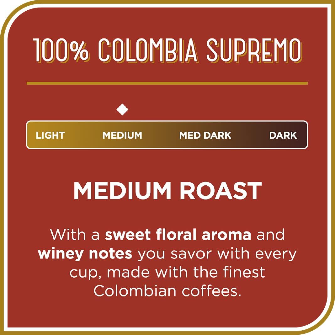 Don Francisco's Don Francisco\'s Colombian Medium Roast Coffee Pods: 55 K-Cup Compatible Single-Serve Pods, 100% Arabica, Recyclable through Terracycle - Floral Aroma with Winey Notes