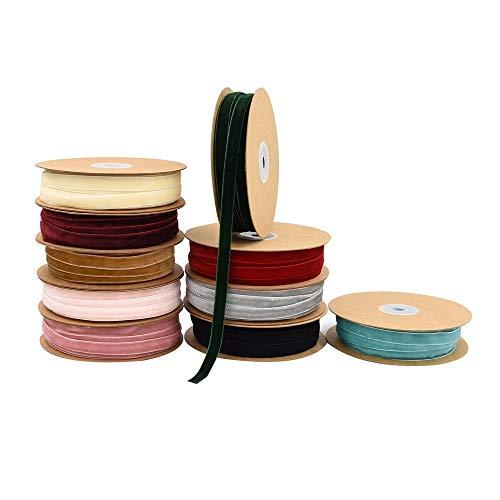 AGHH Satin Ribbon Christmas Ribbon 10mm/25mm Velvet Ribbon Wedding Party Birthday Decorations Home Handmade Gift Wrapping Hair Bowknot DIY Christmas Ribbons for Craft for Wedding, Gift Wrapping, Bow Making