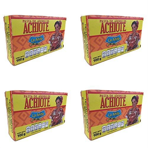 La Anita Pasta de Achiote Annatto Paste La Anita 3.5 Ounces Mexican Seasoning Pasta De Achiote La Anita (Pack of 4)