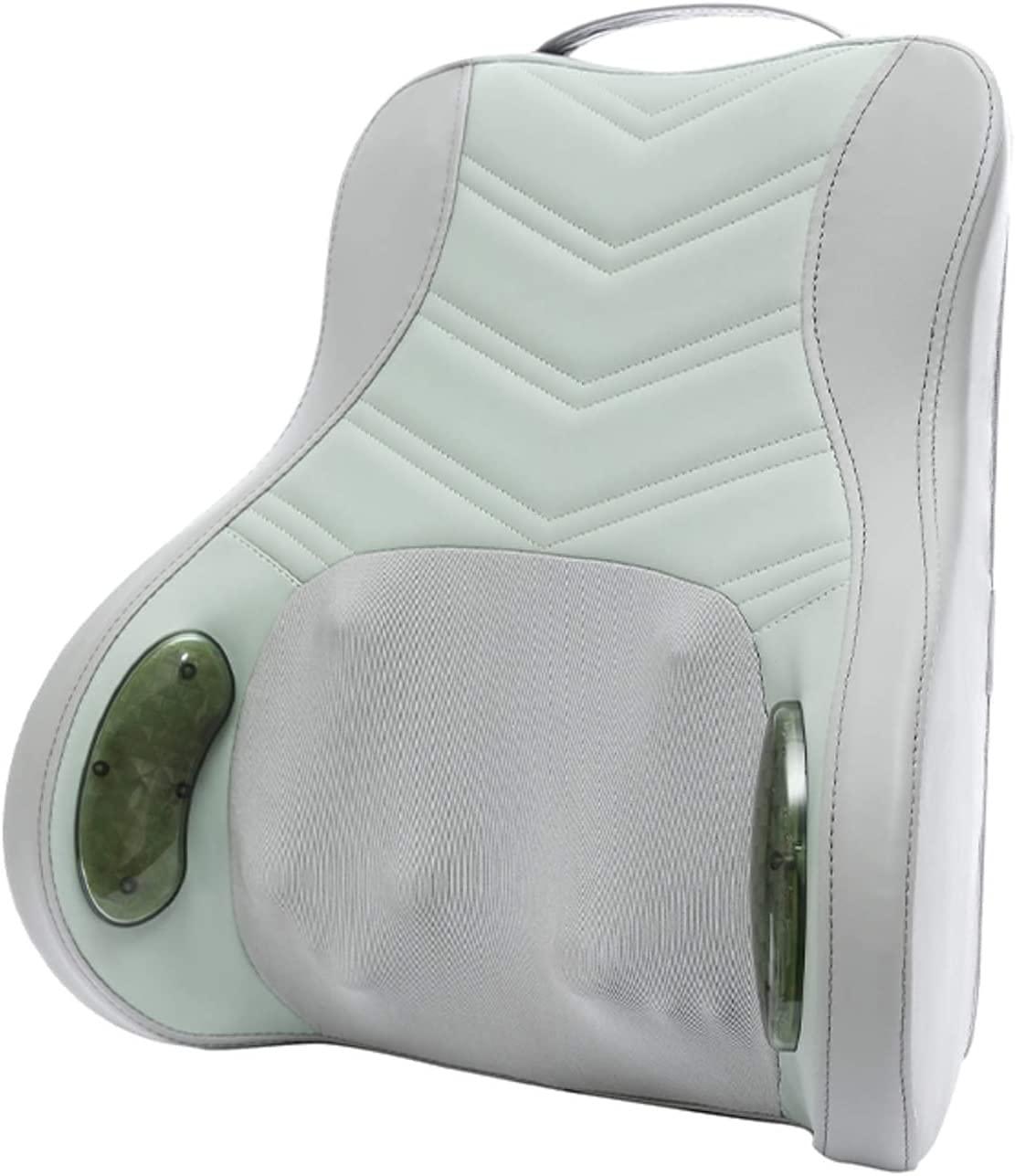 SMSOM SMSOM Back Massager - Back and Neck Massager Pillow, Heat Deep Tissue Kneading Massage for Full Body Muscle, Best Relaxation Gifts (Color : Gray)