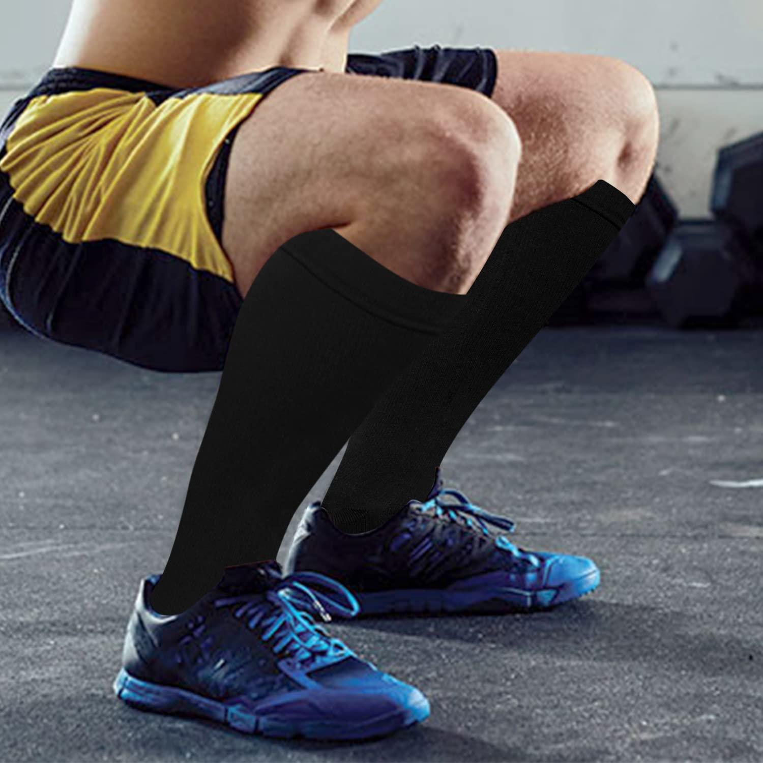 Tapesb 3 Pairs Plus size compression socks wide calf women men knee high 20-30 mmhg circulation for swelling 2xl 3xl 4xl 5xl