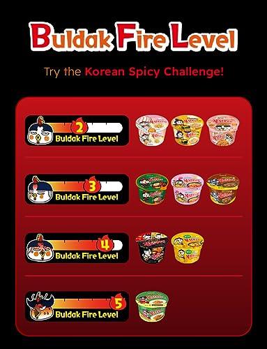 Q.REST ***12 types of Buldak character Hochi stickers***+ Rose Buldak stir-fried noodles Big Bowl 2 Pack + Buldak Sauce 2 Stick + wooden chopsticks 2 pairs - Korean Food Spicy Cup Ramen