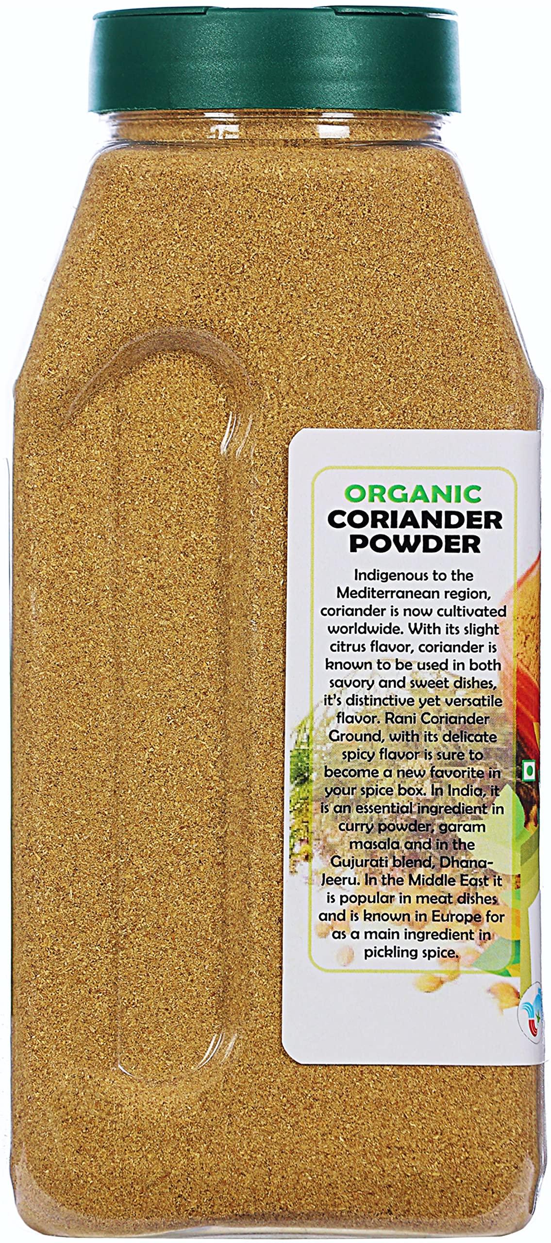 Rani Brand Authentic Indian Products Rani Organic Coriander Powder (Dhania Powder) 14oz (400g) PET Jar ~ All Natural | Vegan | Gluten Friendly | NON-GMO | Indian Origin | USDA Certified Organic