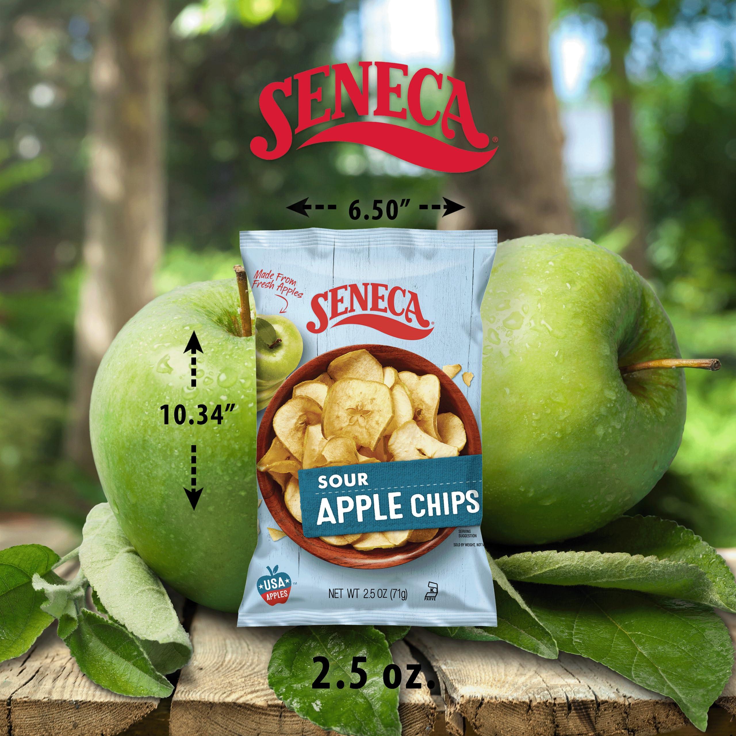 Seneca Seneca Sour Apple Chips | Made from Fresh Apples | 100% Granny Smith Apples | Yakima Valley Orchards of Washington | Crisped Apple Perfection | Foil-Freshness bag | 2.5 ounce (Pack of 12)