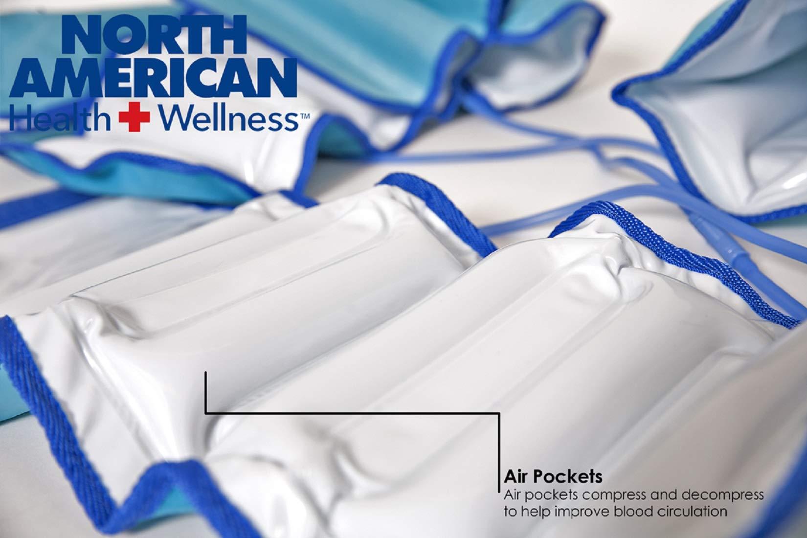 North American Health + Wellness North American Wellness Air Compression Leg Wraps w/ Handheld Control