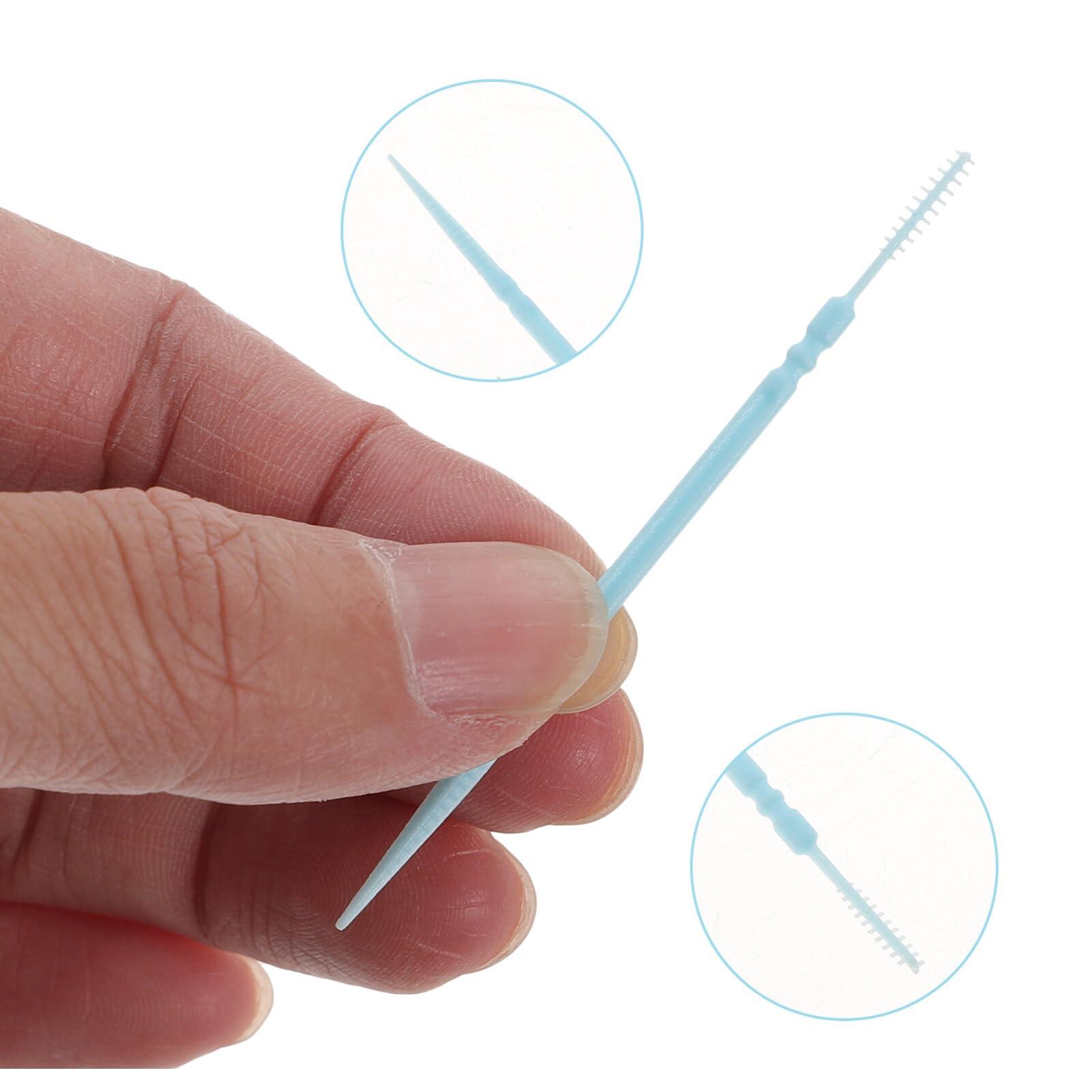 Healvian Healvian 1100pcs Brush Picks Brushless Toothpicks Dual Ended Tooth Pick Gumballs Toothpick Floss Tooth Floss Cleaning Gadgets for Teeth Toothpick Brush Toothbrush Boy Toothpicks White