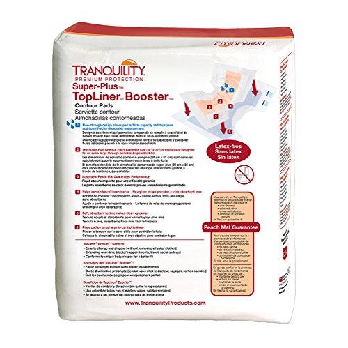 TRANQUILITY Tranquility TopLiner® Disposable Absorbent Booster Contour Pads for Bowel Incontinence - Super-Plus (32" x 14") - 96 ct