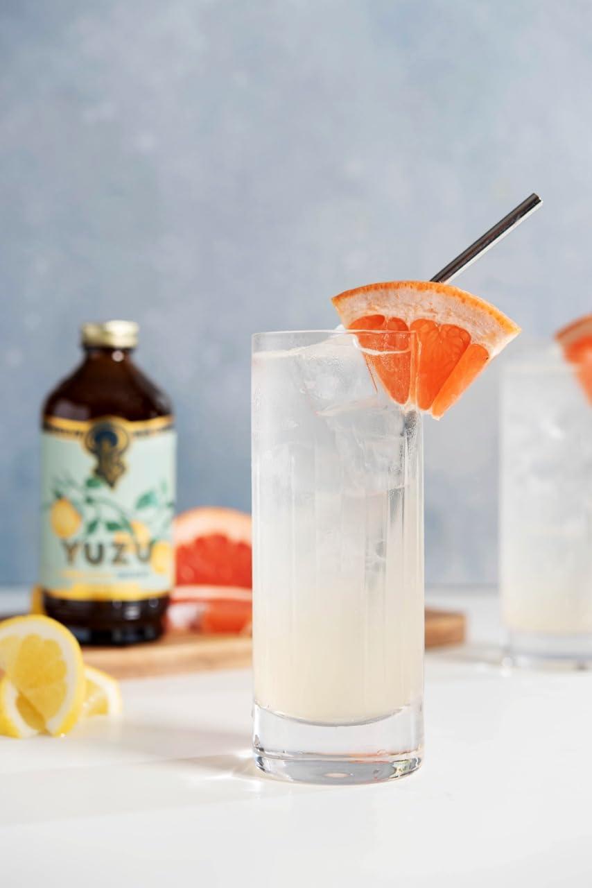 P Portland Syrups Portland Syrups Yuzu Syrup - Premium Beverage Concentrate for Delicious Cocktails, Mocktails, Tea, Soda, Coffee Drinks, Baking, and More - 12 oz with 12 Servings (Pack of 1)