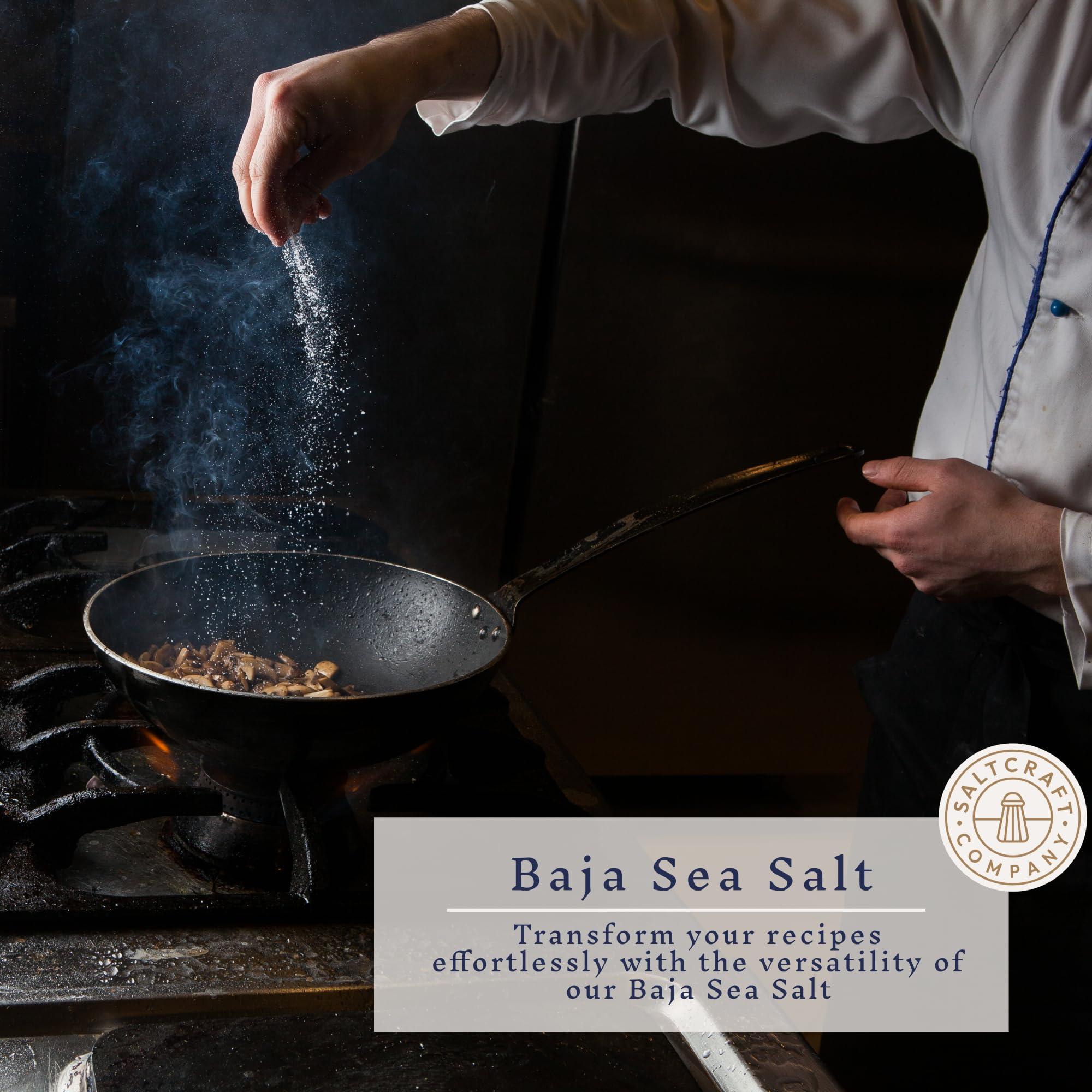 SaltCraft Co. SALTCRAFT COMPANY - Baja Sea Salt, Natural Grain Crystals, Low Sodium 30%, Kosher Certified & Mineral Salt - 4 Ounce
