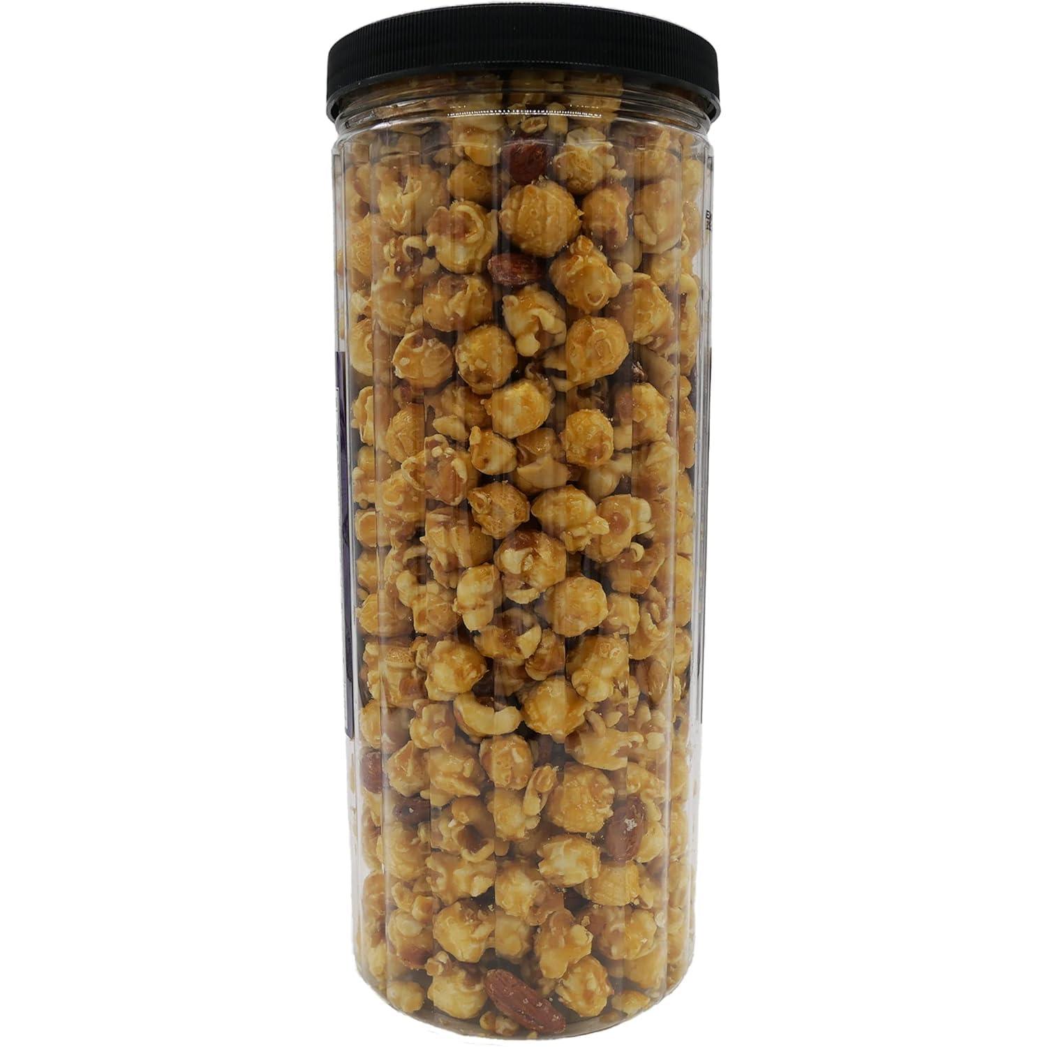 Stonehedge Farms Stonehedge Farms Gourmet Caramel Popcorn Clusters | 20 oz (Pack of 2) | Reclosable Containers | Mix Of Popcorn, Cashews, Almonds and Butter Toffee | Holiday Snack Gift