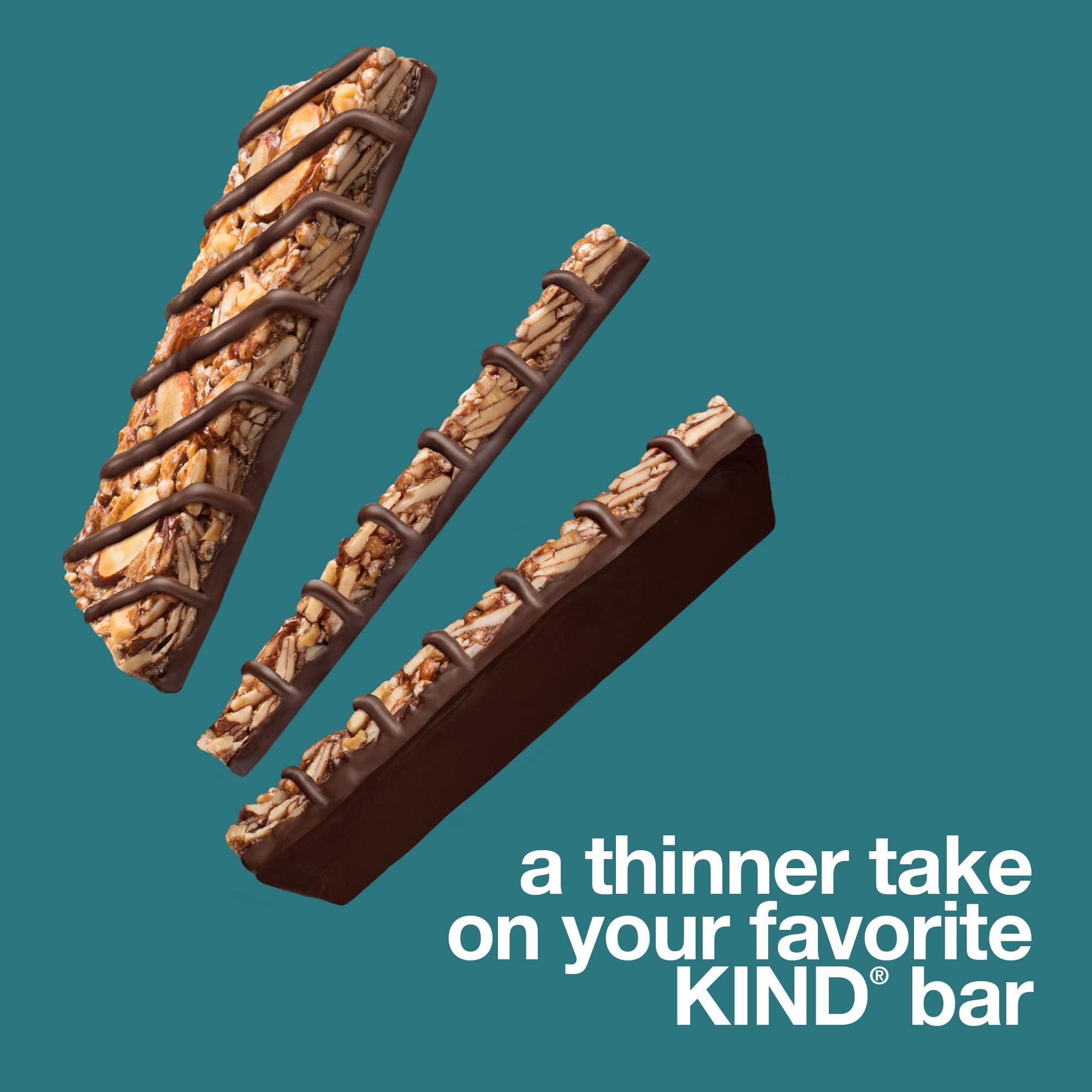 KIND KIND THINS Dark Chocolate Nuts & Sea Salt Bars (Now with Peanuts), Gluten Free, 4g Sugar, 0.74 oz bars, 10 count