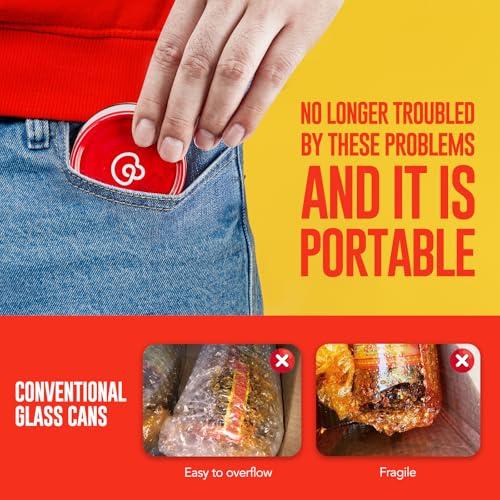 GOOD LUCK GOOD LUCK Mushroom Hot Sauce, Spicy Chili Oil and Chili Paste with High-Grade Mushroom Instant Mushroom Sauce, Chopped Chili Sauce,Fresh Pepper,Soybean,Garlic