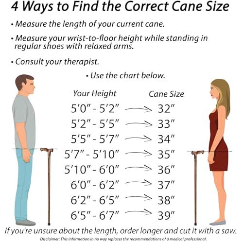 Asterom Asterom Walking Cane - Handmade, Ergonomic, Wooden Canes for Men & Women - Unique Wood Walking Sticks for Seniors (Caramel, 34 Inches)