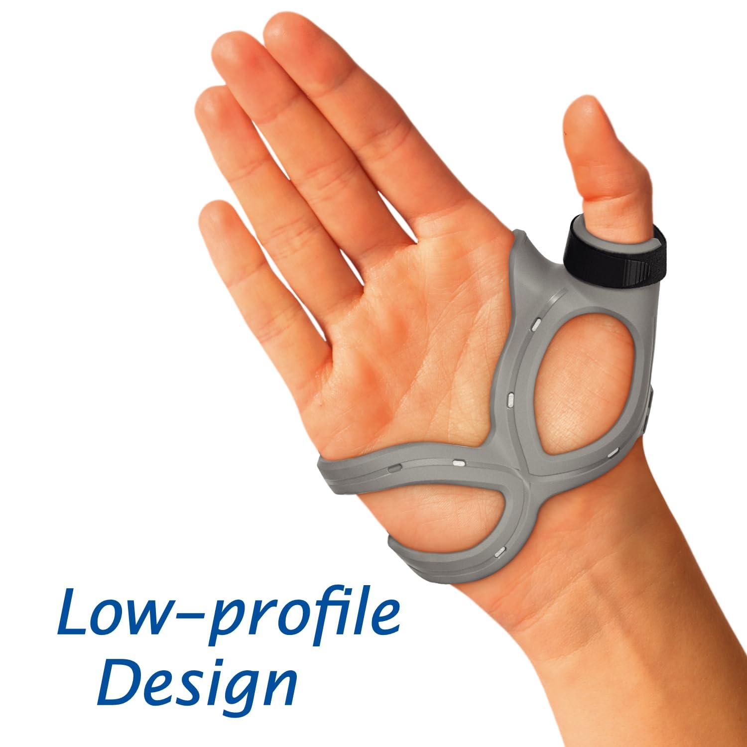 BSN Medical Actimove Professional Line Rhizo Forte Thumb Orthosis Thumb Brace for Osteoarthritis, Skiers Thumb, Rheumatoid Arthritis, Sprains Patented Design Left Hand Gray, Small