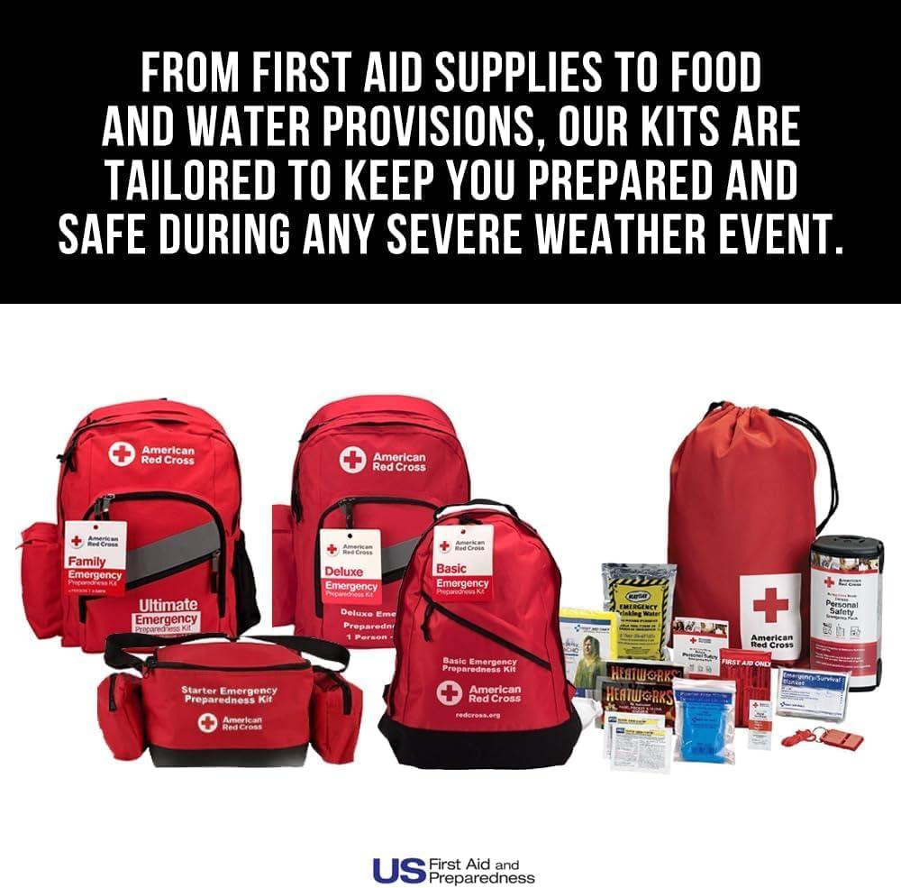 American Red Cross American Red Cross Officially Licensed Product, Deluxe All Purpose First Aid Kit, 299 Piece Emergency Medical Supplies to Treat Minor Injuries