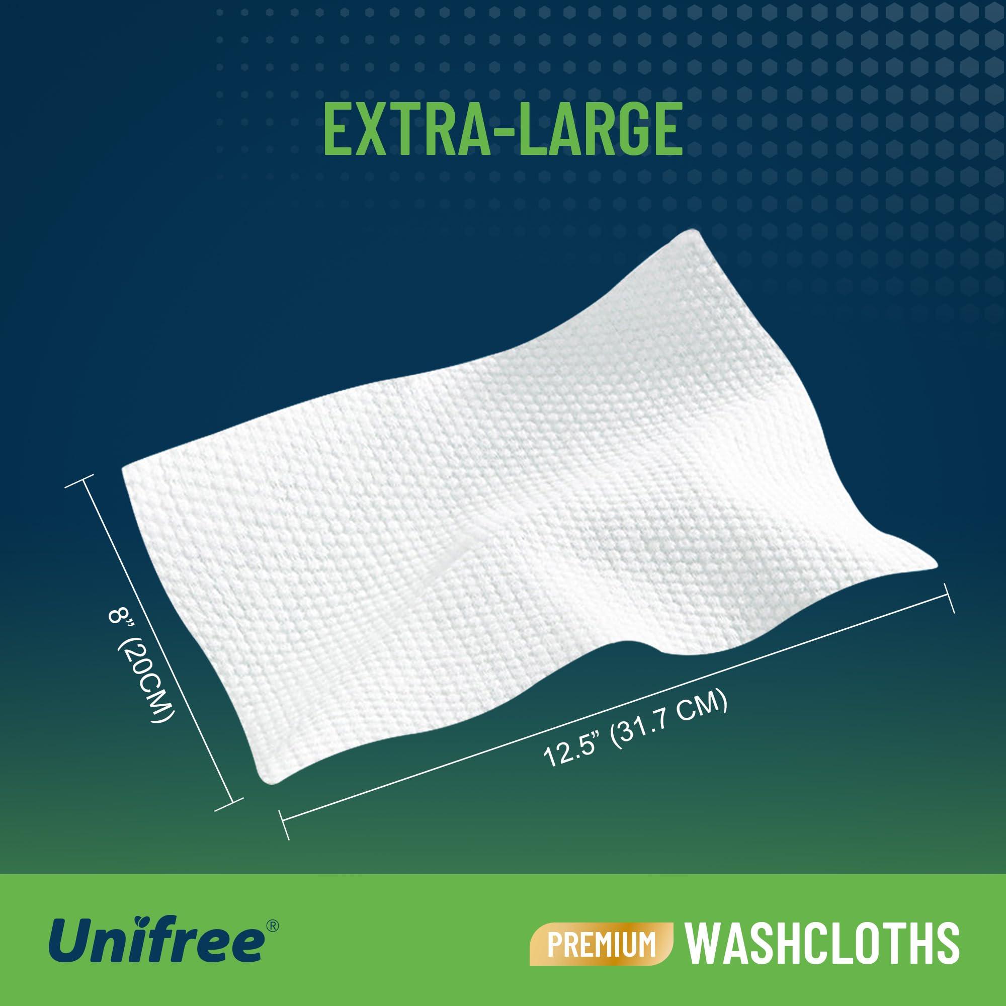 UNIFREE Unifree Disposable Washcloths Wipes Body Cleansing Wipes for Adults Bathroom Wipes 50 Count (Pack of 8)