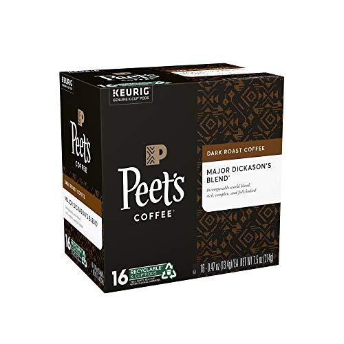 Peet's Coffee Peet’s Coffee Major Dickason's Blend K-Cup Coffee Pods for Keurig Brewers, Dark Roast, 16 Pods