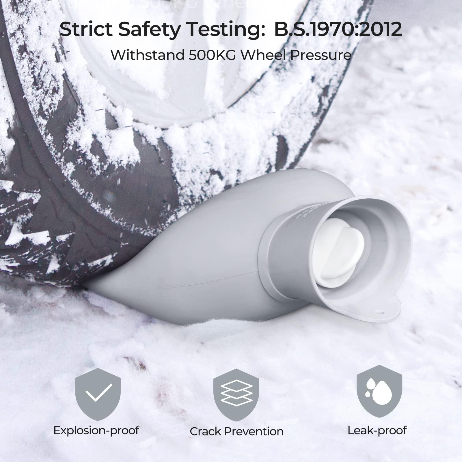 MEETRUE Microwaveable Hot Water Bottle with Cover(1 Liter), MEETRUE Innovative BPA-Free Silicone Hot Water Bottle Hot Water Bag for Pain Relief, Hot & Cold Therapies-Winter Gift for Women Children Elderly