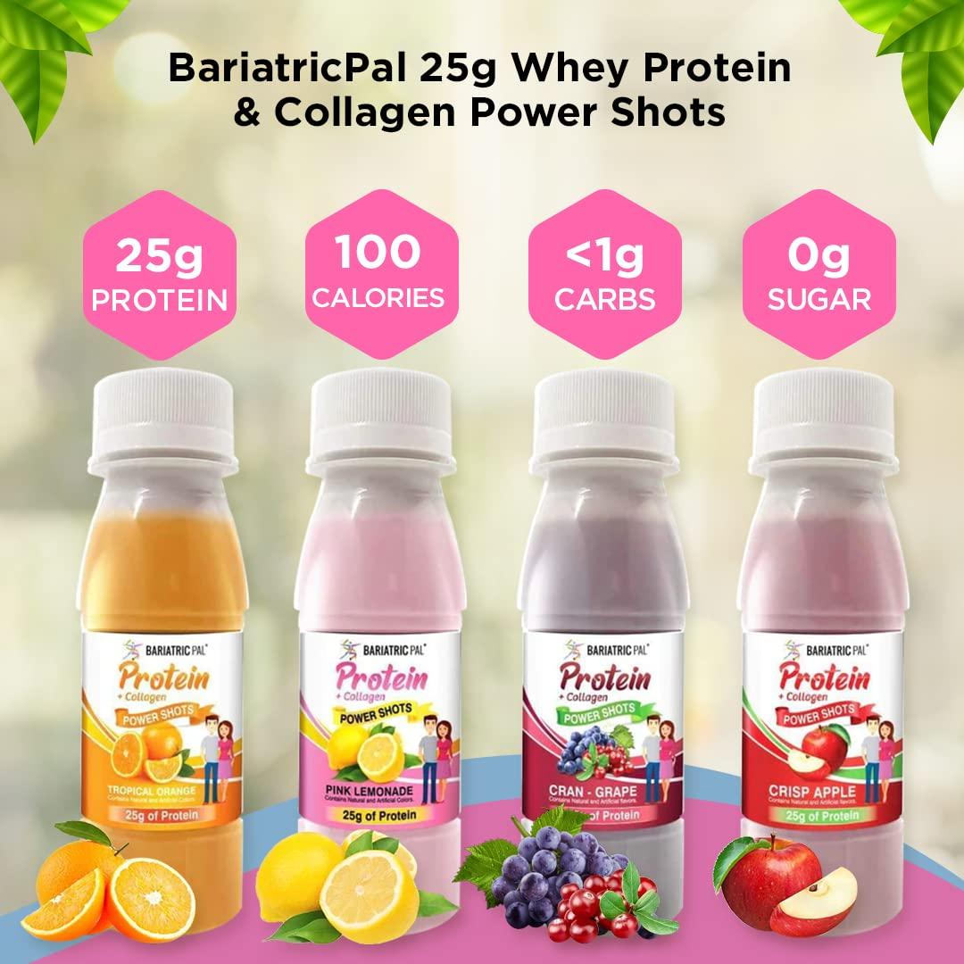 BariatricPal BariatricPal Ready-To-Drink 25g Whey Protein & Collagen Power Shots - Tropical Orange (12 Bottles)