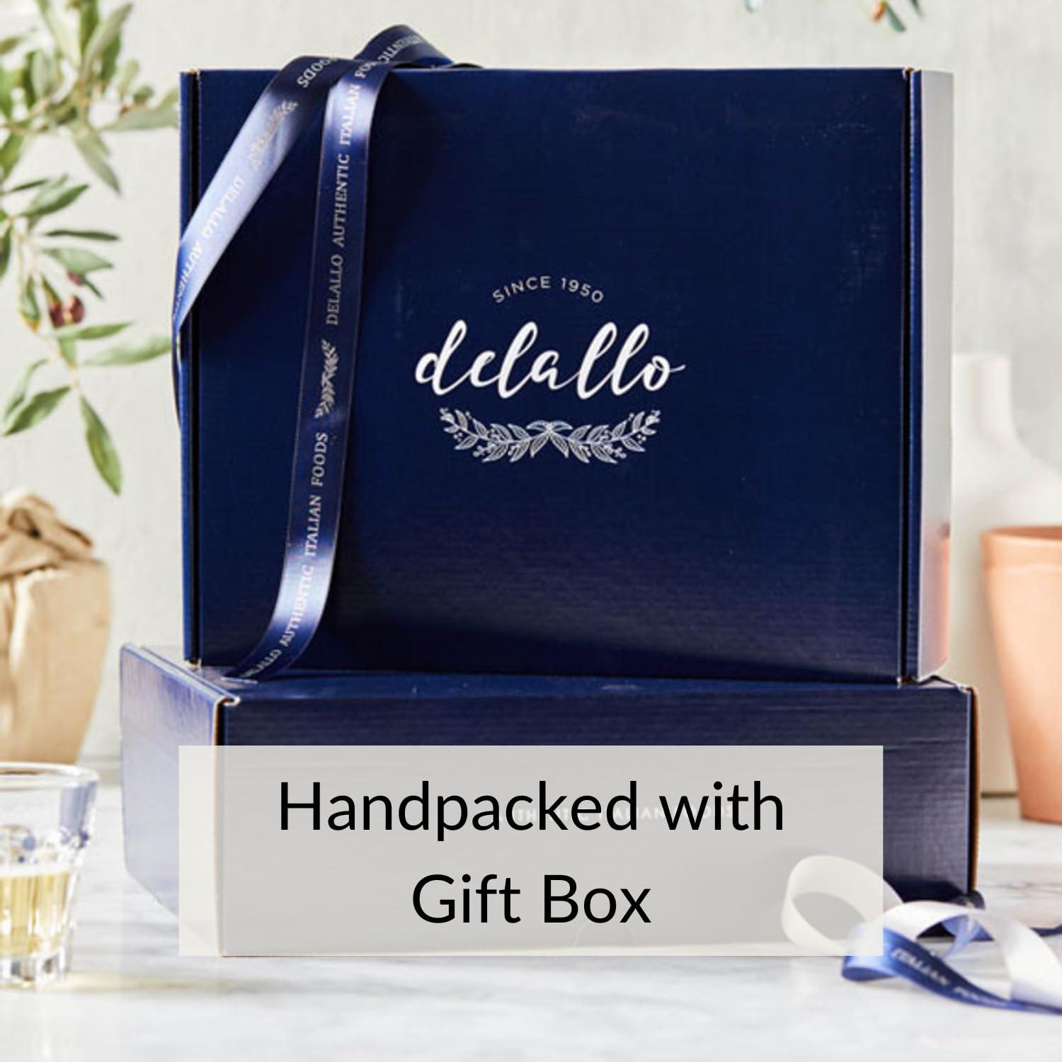 DeLallo DeLallo Gourmet Charcuterie Italian Gift Basket, Imported Full-Size Italian Granino Cheese and Salami Gift Basket, Gourmet Charcuterie Food for Holidays and Christmas, Gift Box Included