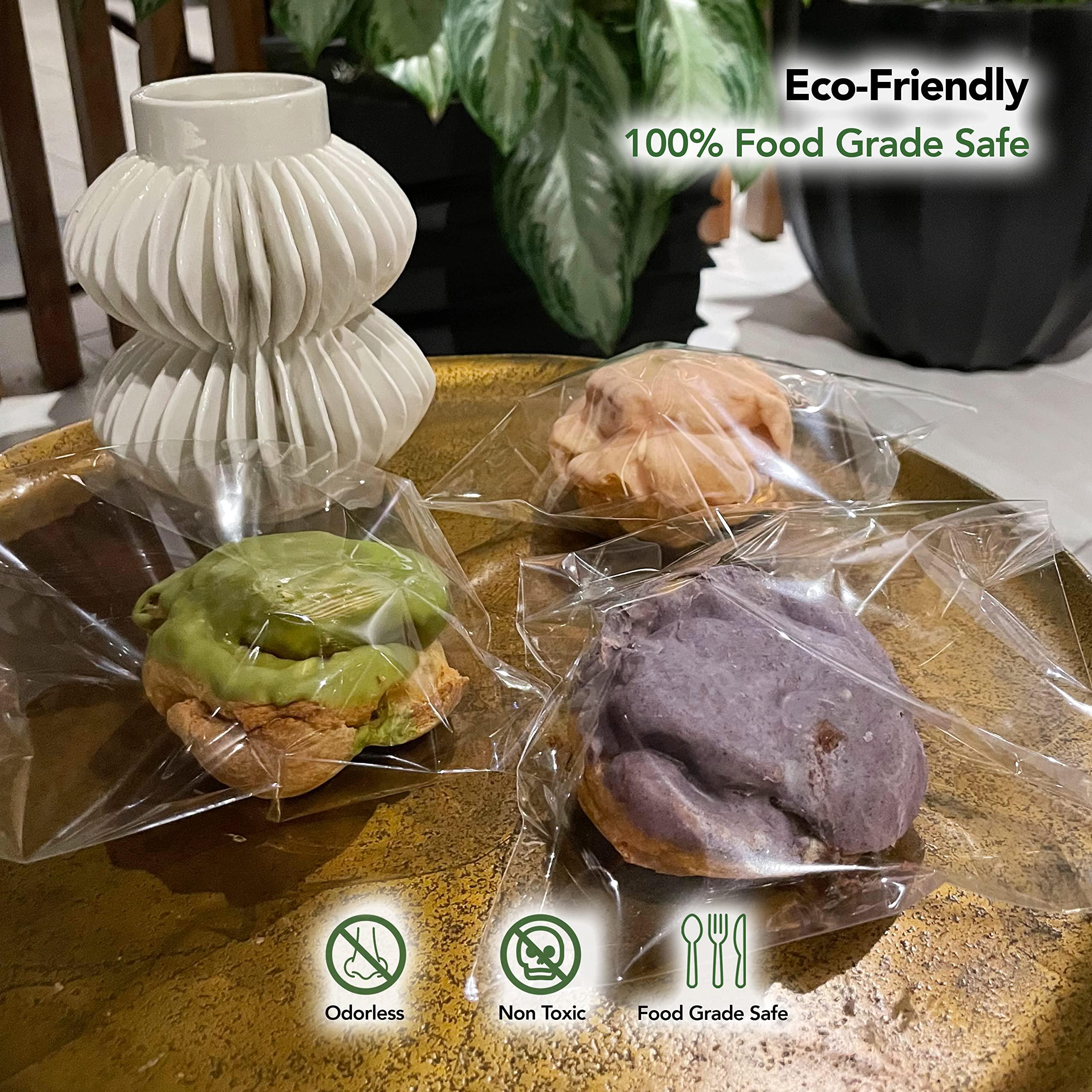 Seal Fresh Seal Fresh Self Sealing Cellophane Bags  6\" x 6\" (200 Count)  Clear Plastic Resealable Cellophane Bag  Cellophane Treat Bags, Cookie Bags for Packaging, Candy Bags, Square Cello Bags, Pastry Bags