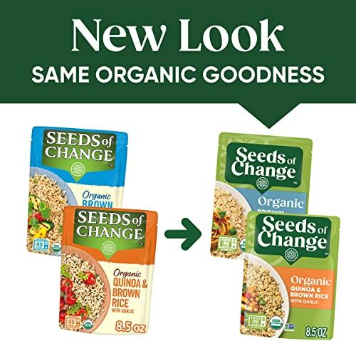 SEEDS OF CHANGE SEEDS OF CHANGE Organic Rice Variety Pack Quinoa and Brown Rice with Garlic & Whole Grain Brown Basmati Rice 8.5 oz. (Pack of 6)