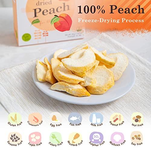 Wel-B Wel-B Freeze Dried Fruit Snacks, Fresh Peaches Freeze Dried to a Healthy, Crispy Texture While Retaining Natural Flavor and Nutrition, No Added Sugar or Preservatives (1.06oz)