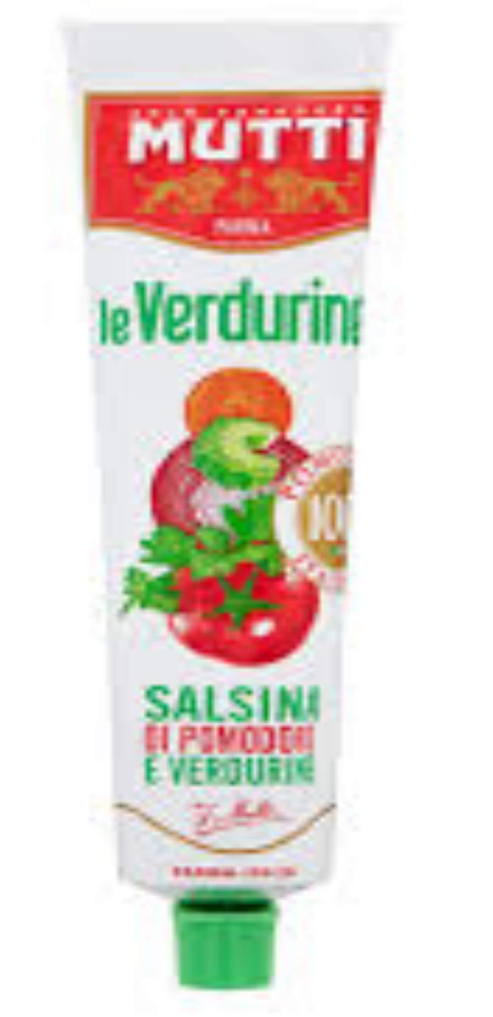 Vittleitaly Mutti Verdurine Concentrated Tomato and Vegetable Sauce 4.05oz 130g Tube, Pack of 3
