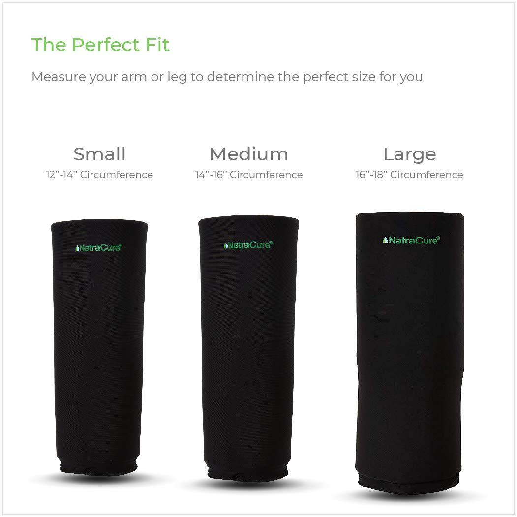 NatraCure FlexiKold Large Gel Ice Pack and NatraCure Gel Cold Sleeve Wrap - Size: Medium