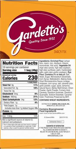 Gardetto\'s Gardetto\'s Snack Mix, Original Recipe, Multipack Snack Bags, 1.75 oz, 10 ct (Pack of 2)