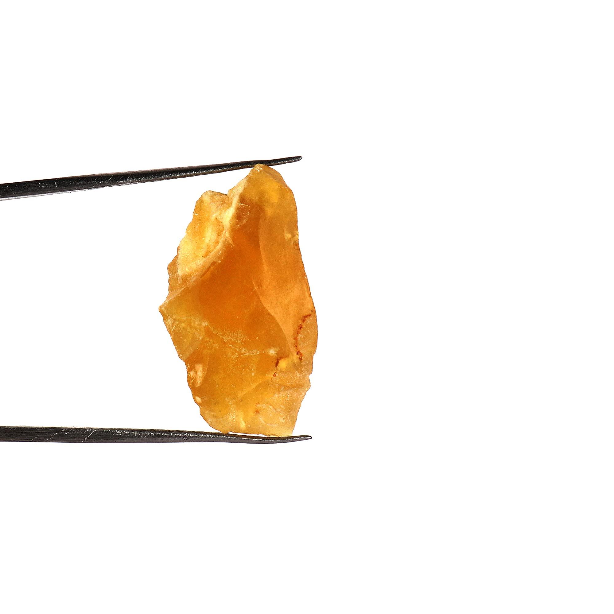 GEMHUB GEMHUB 11 ct Natural Yellow Opal Stone for Healing, Wire Wraping, Jewelry Making Loose Gemstone