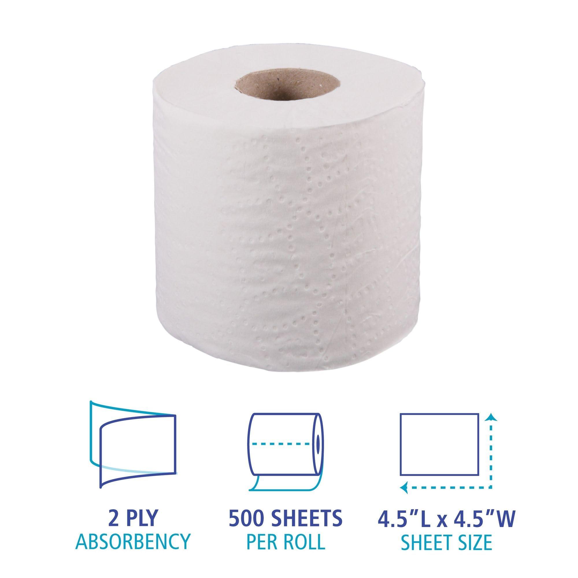 Boardwalk Boardwalk B6170 1-Ply Septic Safe Toilet Tissue - White (96/Carton)