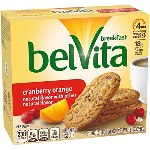 Belvita belVita Cranberry Orange Breakfast Biscuits,(5 Biscuits Per Pack)(Pack of 5)