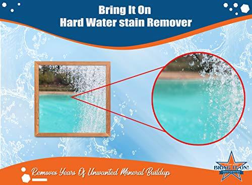 BRING IT ON! IT REALLY WORKS! Bring It On Cleaner Water Spot Polishing Kit | For Shower Glass and Windows | Tile and Grout Polishing | Included Drill Scrub Brush, Microfiber, 8 ounces Water Spot Remover