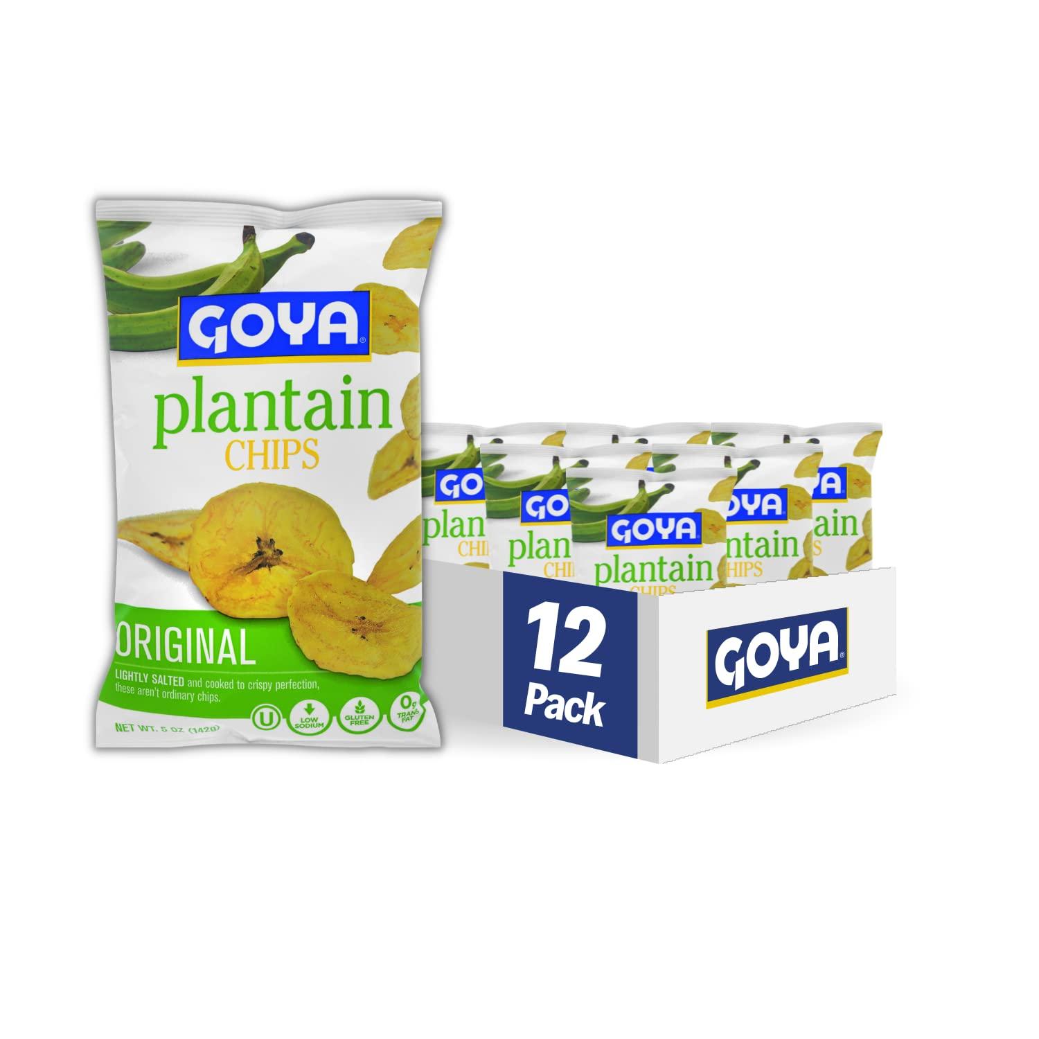 Goya Goya Foods Plantain Chips, Original, 5 Ounce (Pack of 12)