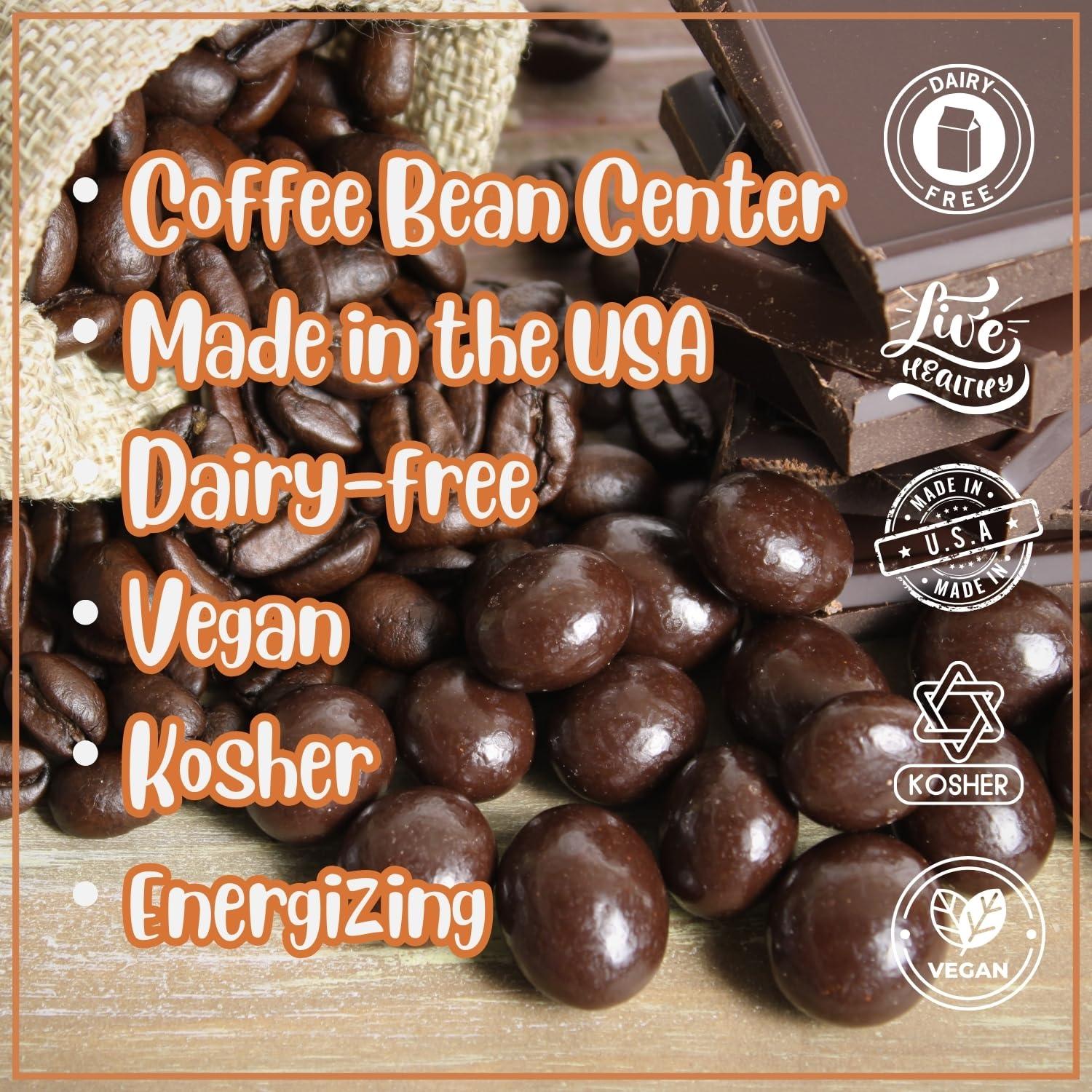 It's Delish Dark Chocolate Covered Espresso Beans - by It\'s Delish, 1 Lb Bag | Coffee Lovers Snack | Gourmet Chocolates Candy Snacks | Made in USA, Vegan, Kosher