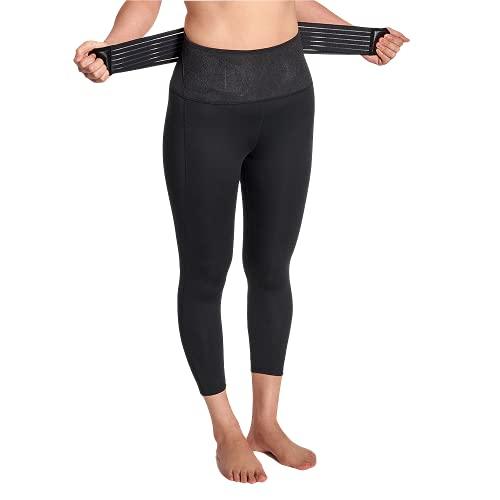 Tommie Copper Tommie Copper Women’s Pro-Grade Lower Back Support Leggings I Breathable, Adjustable Straps, UPF 50 Discreet Low Back Support - Black - Large