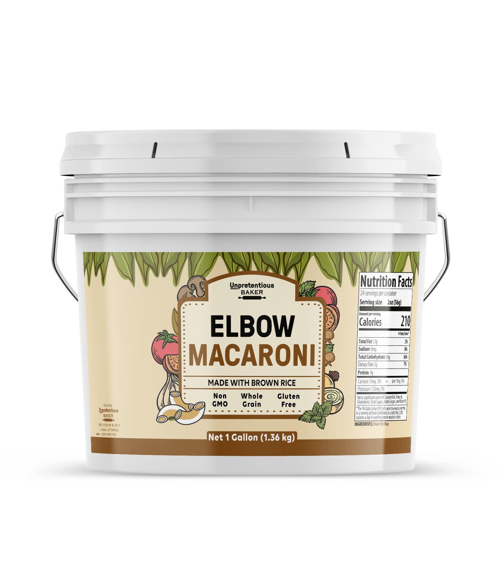 Unpretentious Unpretentious Brown Rice Elbow Macaroni, 1 Gallon, Whole Grain Pasta, Gluten Free