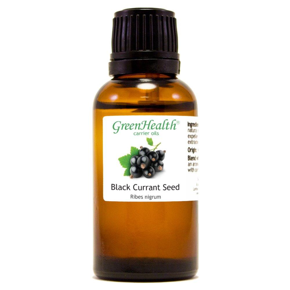 GreenHealth Black Currant Seed Oil – 1 fl oz (30 ml) – 100% Pure Virgin Cold Pressed – GreenHealth