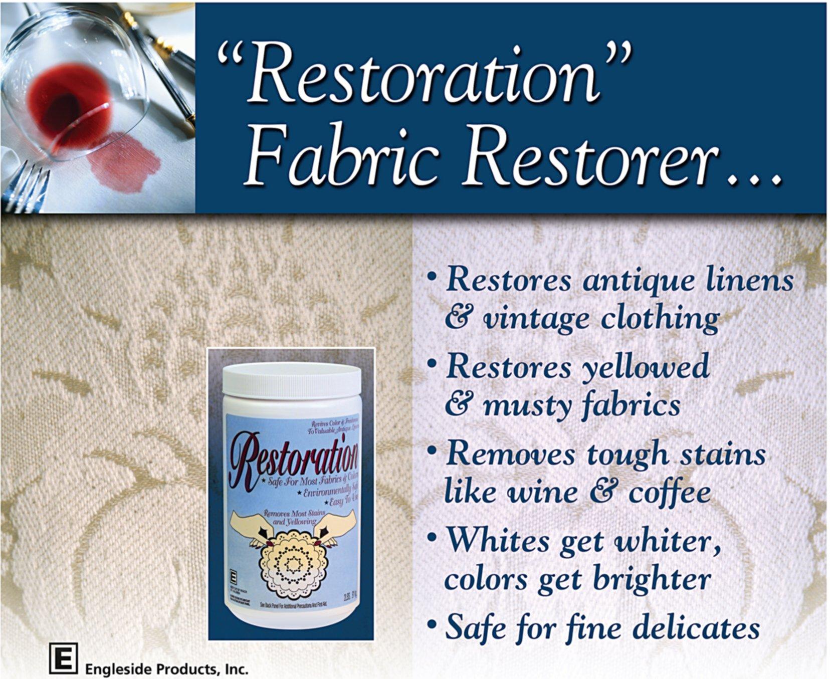 Ursofty Engleside Products Restoration Hypoallergenic Powder to Clean Antique and Delicate Linens Safely 32 Ounce Tub- One