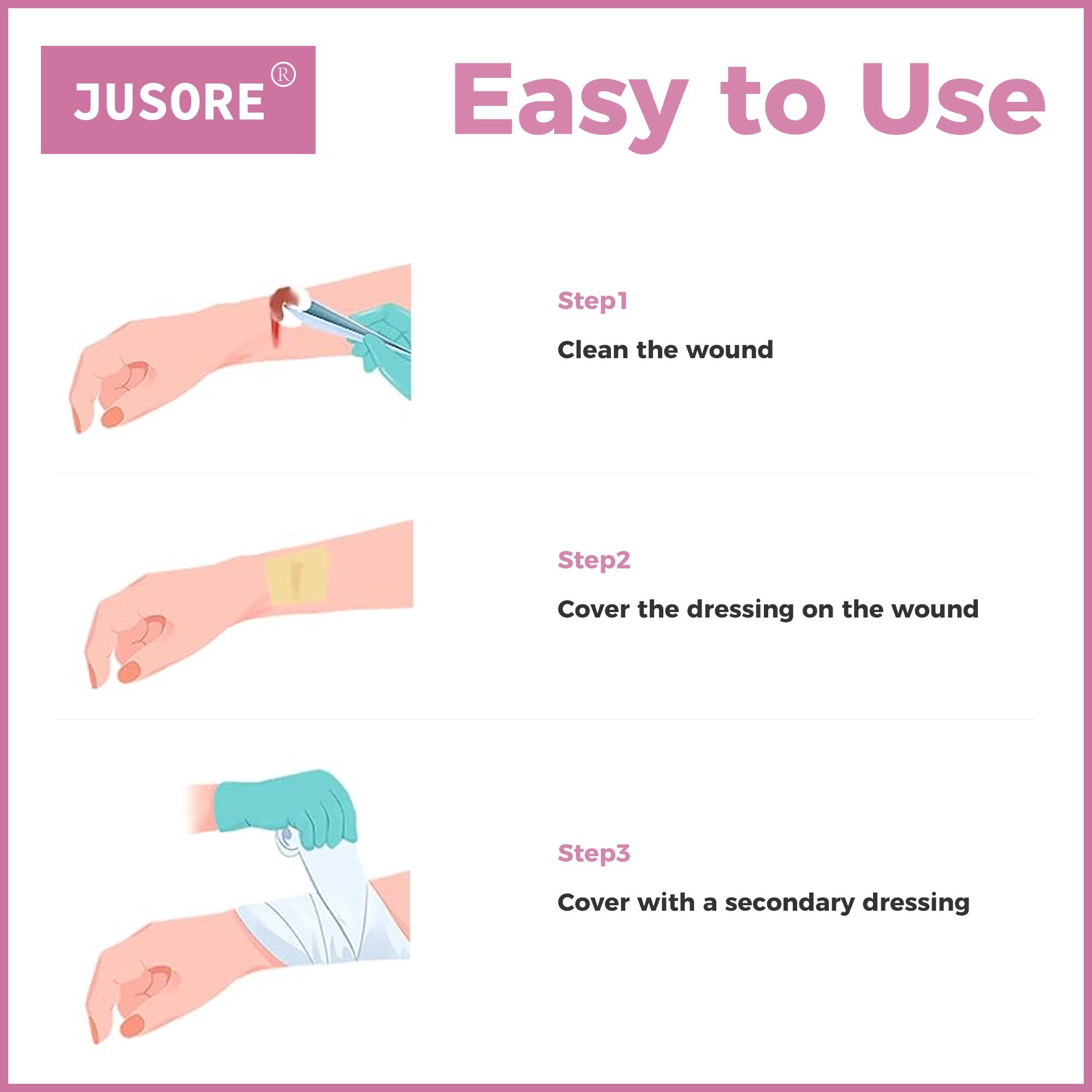 JUSORE JUSORE Xeroform Petrolatum Dressing Gauze 5"x9" - 25 Individual Pack, Non Stick Gauze Pads, Soft Mesh Xeroform Would Dressing for Wound Care, Surgical Incisions, Burns, Lacerations & Skin Grafts