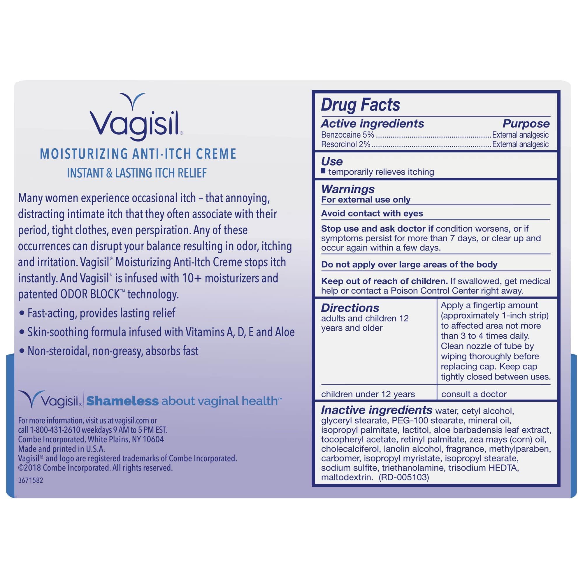 Vagisil Vagisil Anti-Itch Creme Original Strength 1 oz (Pack of 8)