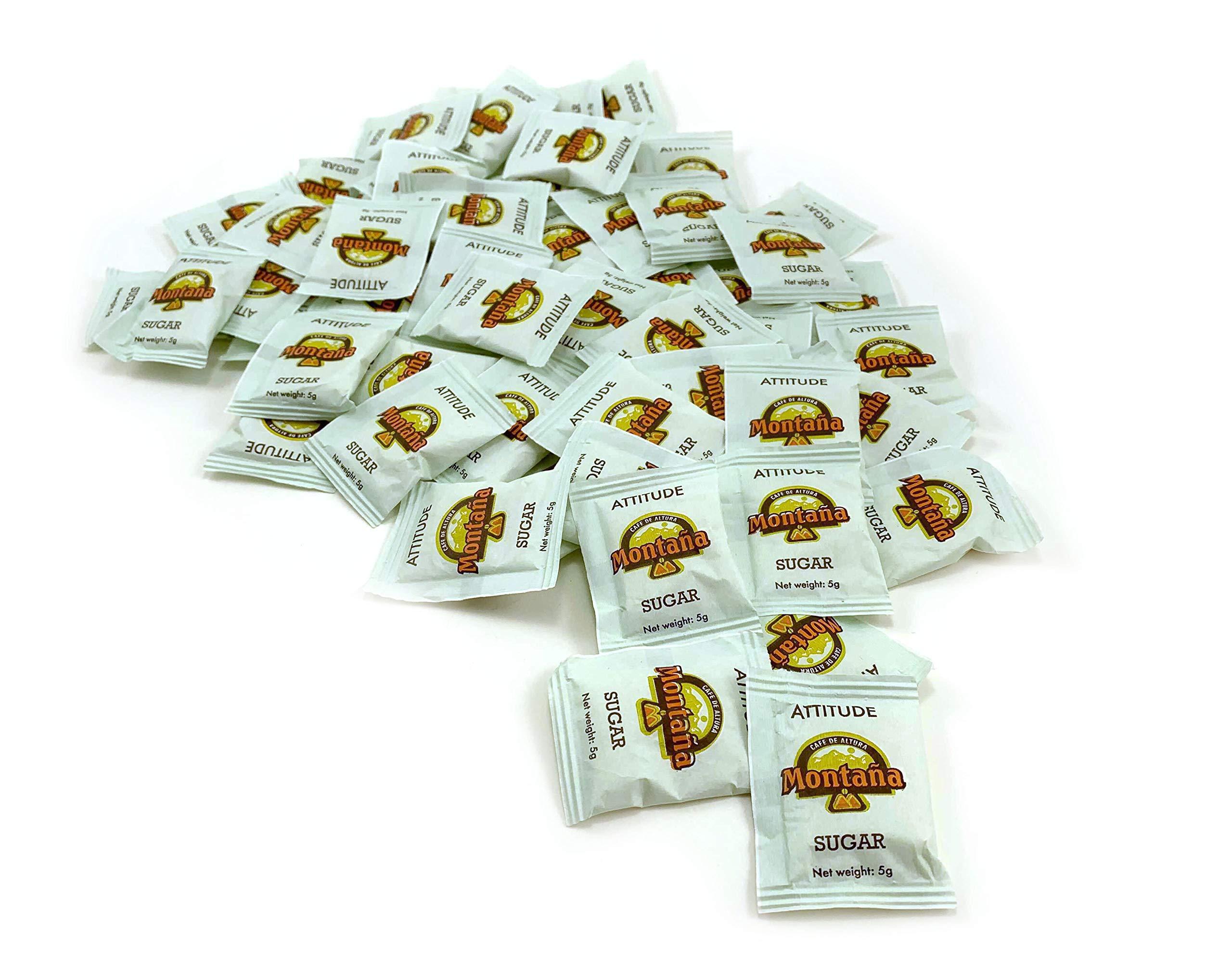 LAETAFOOD Pure Cane Superfine White Sugar Single Serve Packets, Fortified with Vitamin A, 500 Count